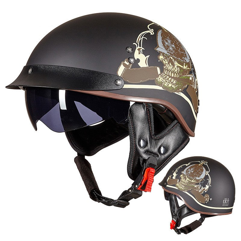 Retro Motorcycle Breathable Helmet - Image 6