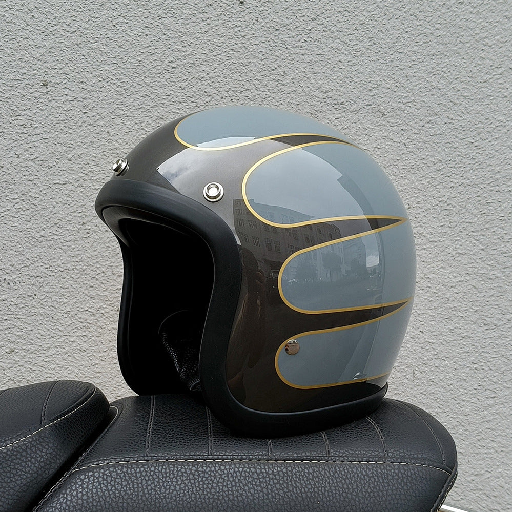 Helmet Half Helmet Retro Helmet FRP Motorcycle Helmet - Image 13