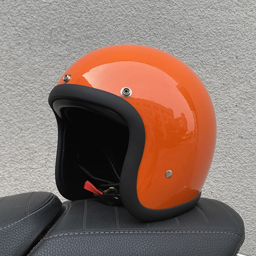Helmet Half Helmet Retro Helmet FRP Motorcycle Helmet - Image 3