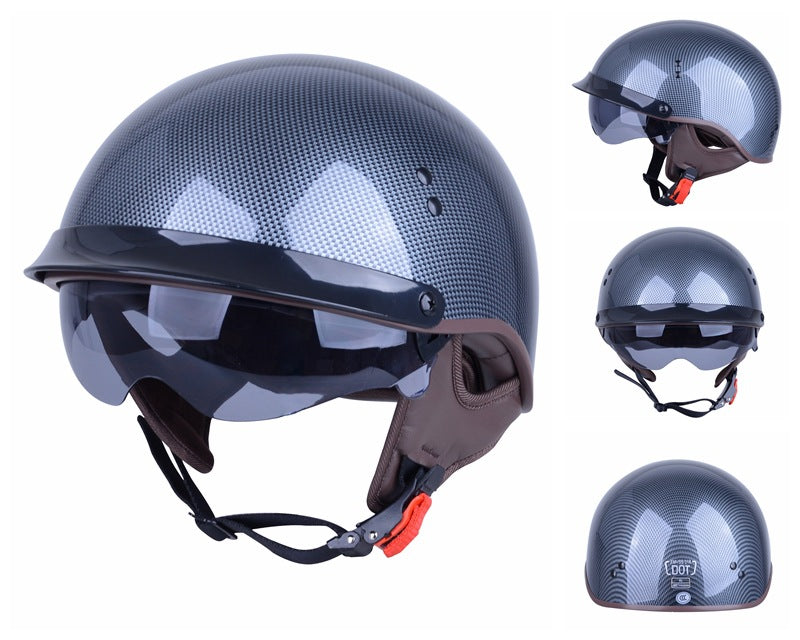 Retro Motorcycle Four-season Men's Harley Riding Helmet - Image 13