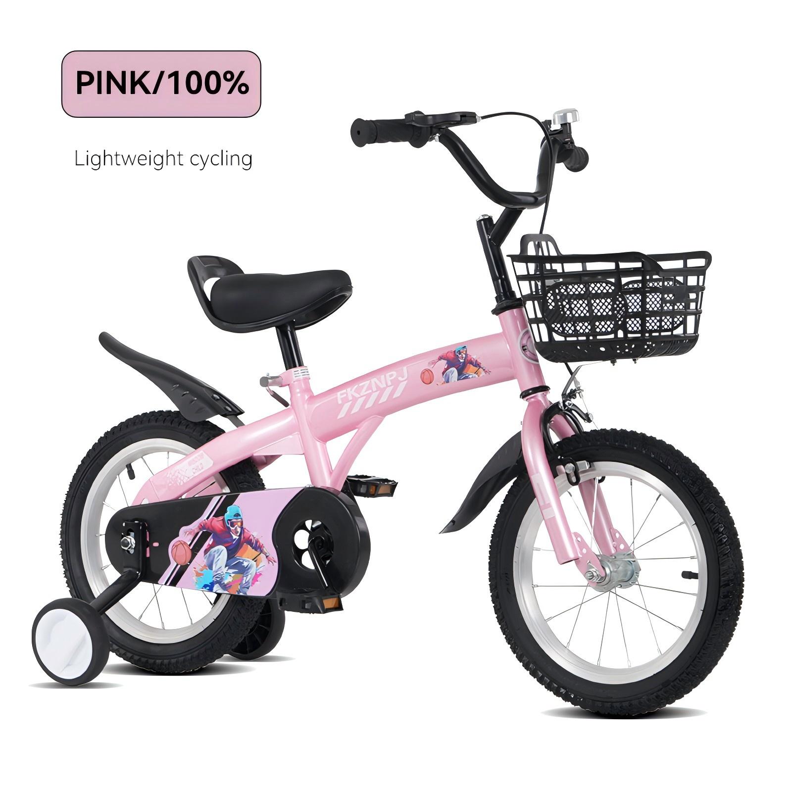 FKZNPJ 18 Inch Sporty Kids Bike With Training Wheels And Stand Adjustable Saddle Suitable For Boys And Girls Aged 5-10 Years Tall Height 45-57 Inches Available In A Variety Of Colors - Image 3