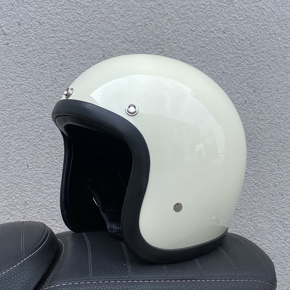 Helmet Half Helmet Retro Helmet FRP Motorcycle Helmet - Image 2