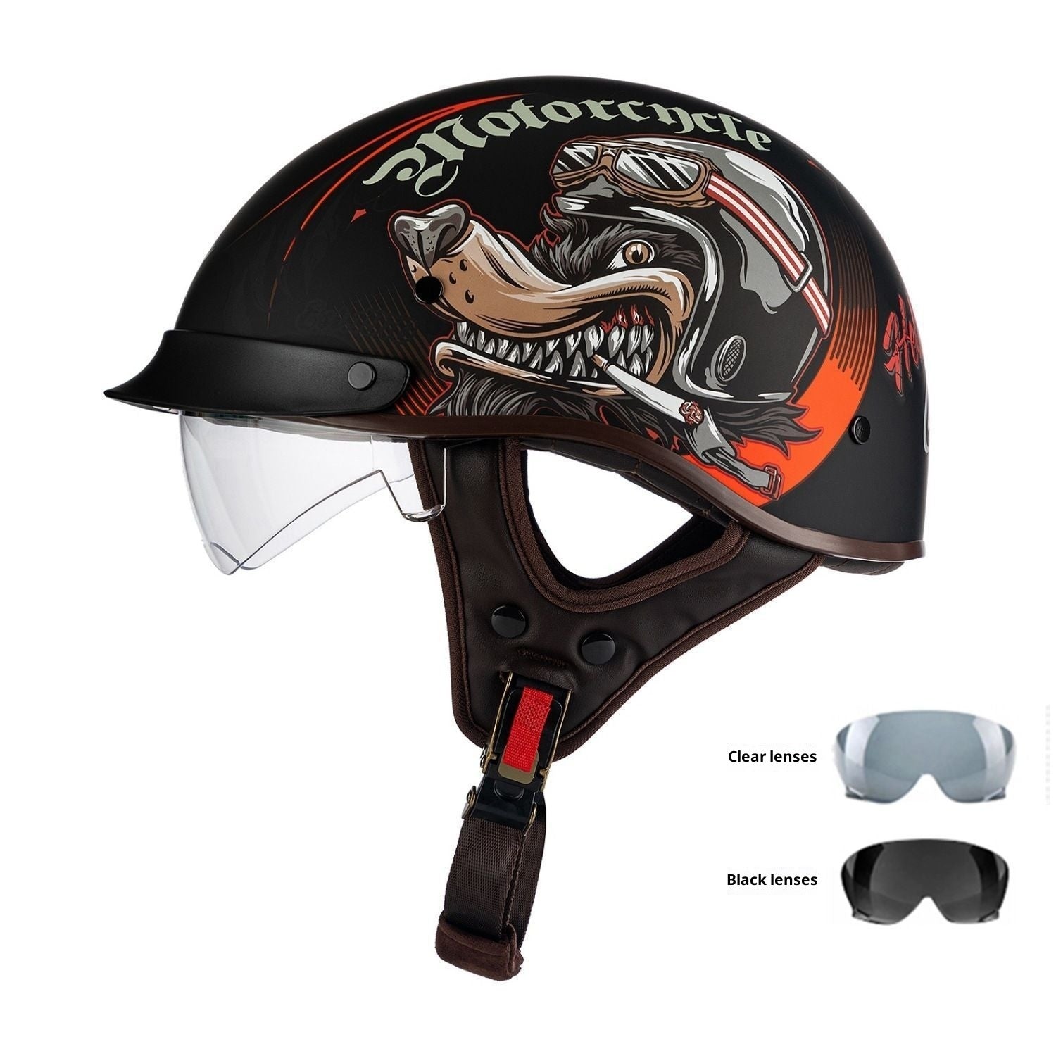 Retro Helmet Electric Motorcycle Helmet - Image 7