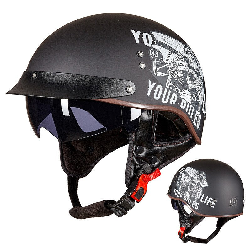 Retro Motorcycle Breathable Helmet - Image 4