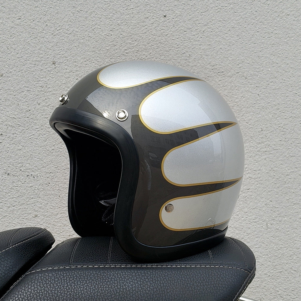 Helmet Half Helmet Retro Helmet FRP Motorcycle Helmet - Image 19