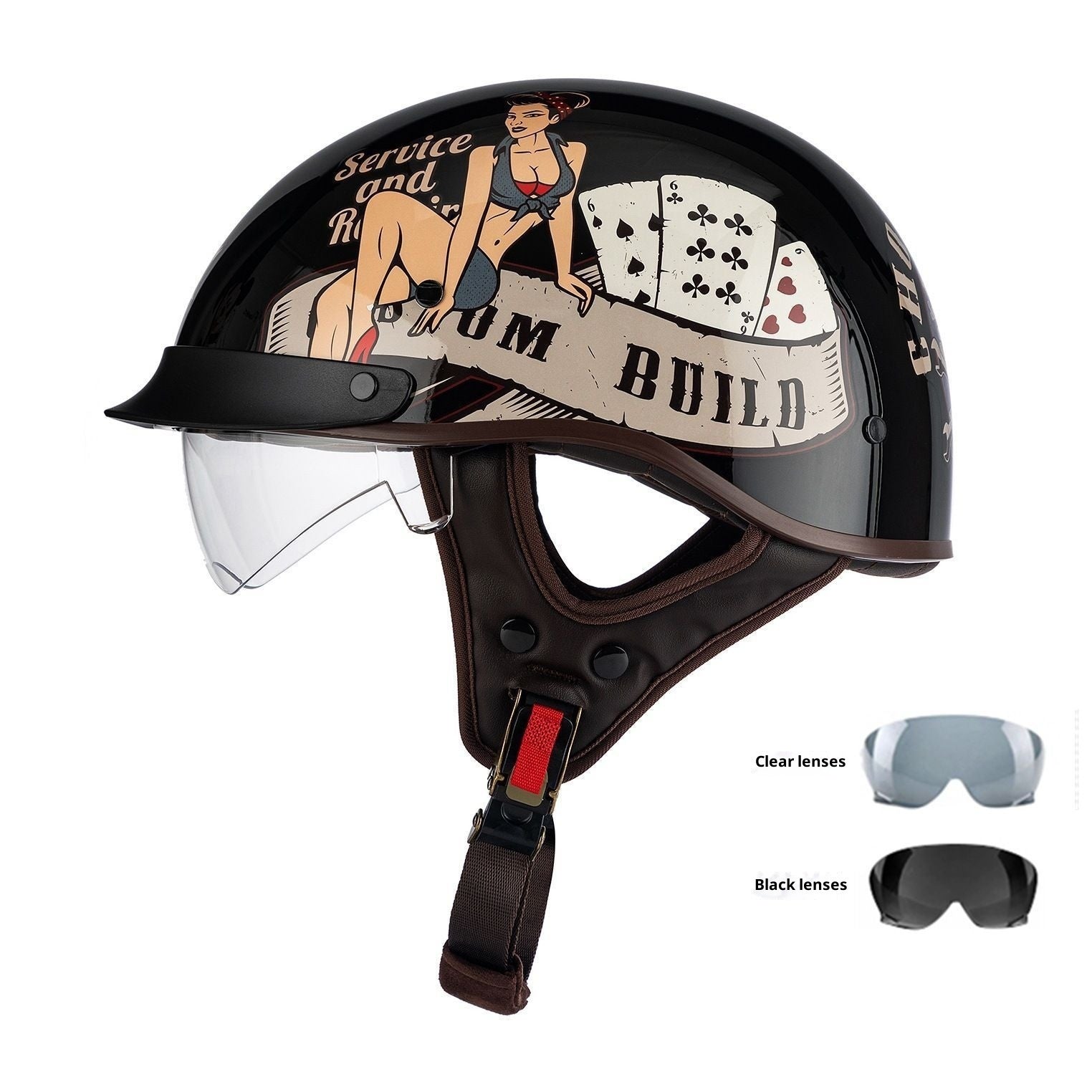Retro Helmet Electric Motorcycle Helmet - Image 4