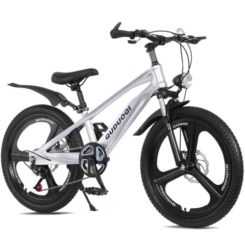 FKZNPJ 20 Inch Kids Mountain Bike, 7-Speed Youth Bicycle With Magnesium Alloy Frame & One-Piece Wheels, Lightweight Kids Bike For Boys And Girls Ages 8-12