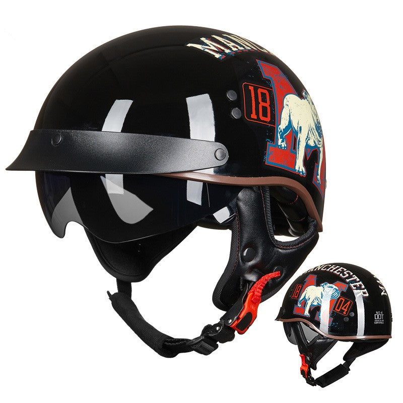 Retro Motorcycle Breathable Helmet - Image 2
