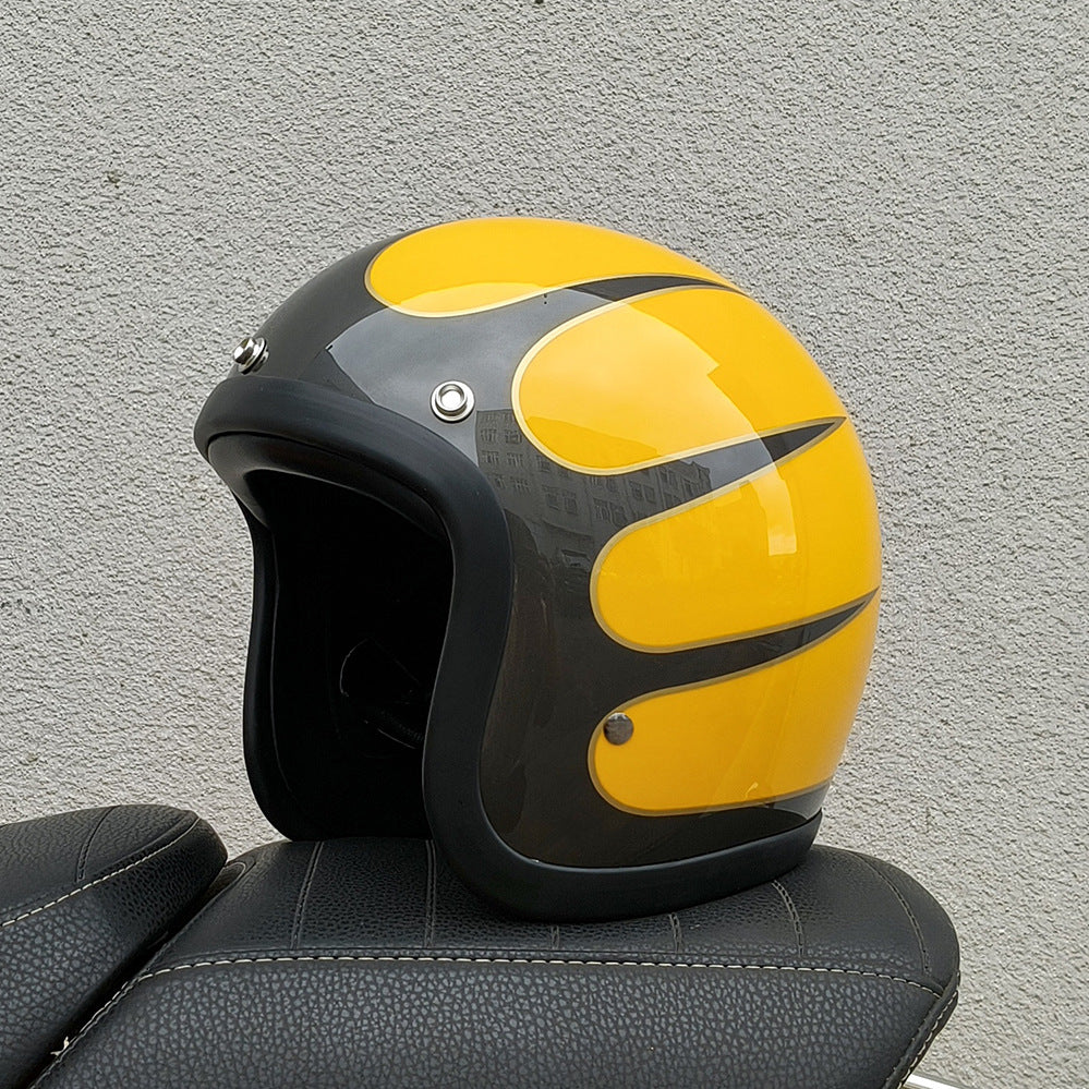 Helmet Half Helmet Retro Helmet FRP Motorcycle Helmet - Image 20