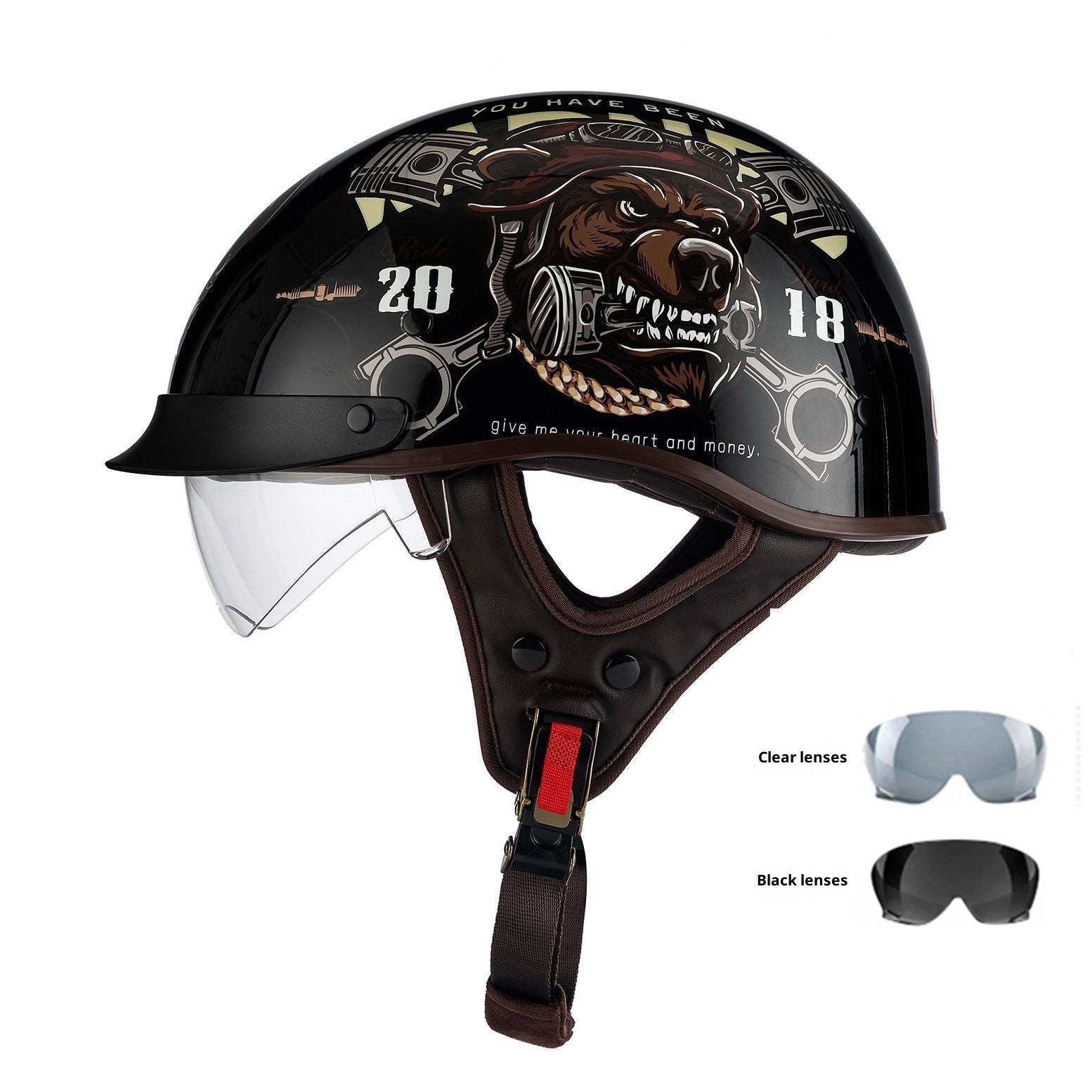 Retro Helmet Electric Motorcycle Helmet - Image 5