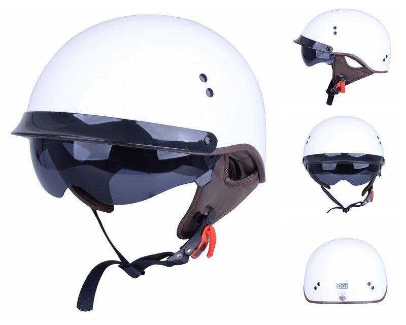 Retro Motorcycle Four-season Men's Harley Riding Helmet - Image 7