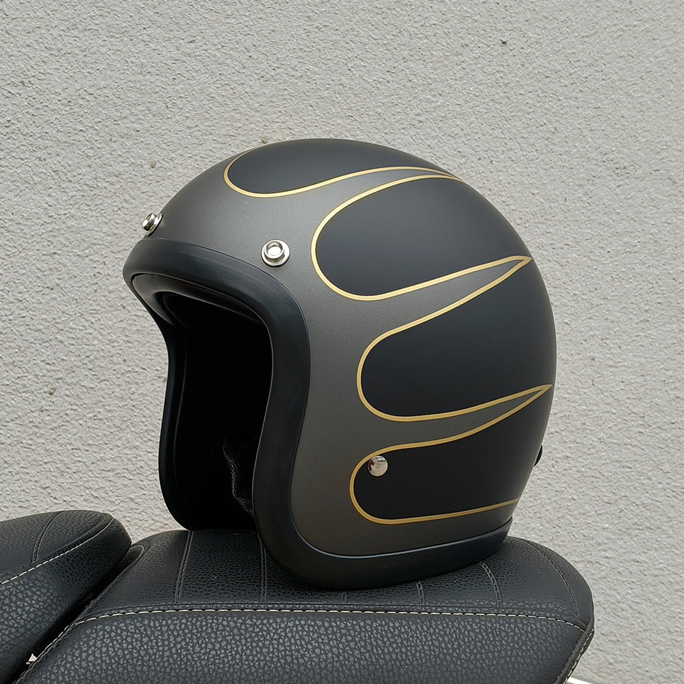 Helmet Half Helmet Retro Helmet FRP Motorcycle Helmet - Image 15