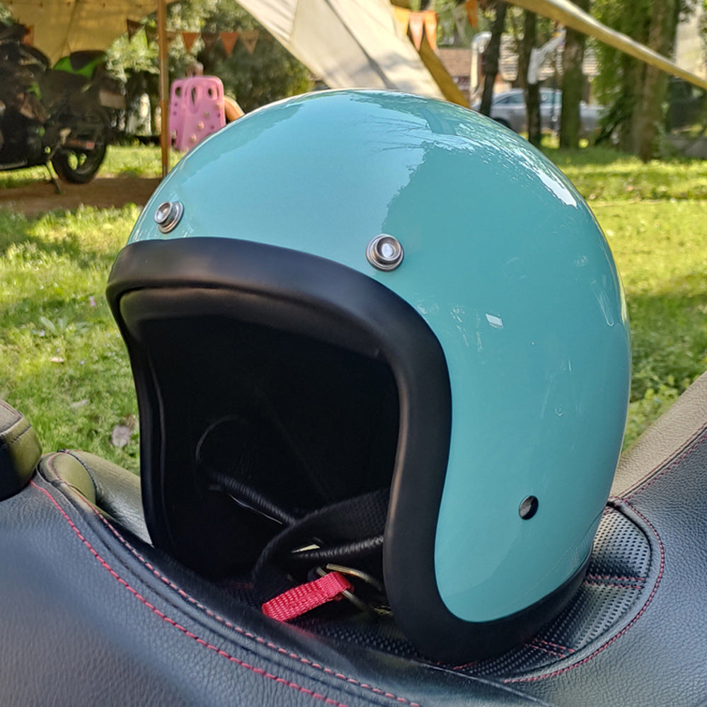 Helmet Half Helmet Retro Helmet FRP Motorcycle Helmet - Image 5