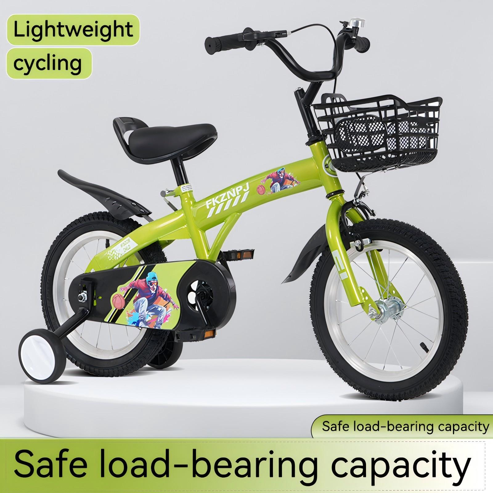 FKZNPJ 18 Inch Sporty Kids Bike With Training Wheels And Stand Adjustable Saddle Suitable For Boys And Girls Aged 5-10 Years Tall Height 45-57 Inches Available In A Variety Of Colors - Image 3
