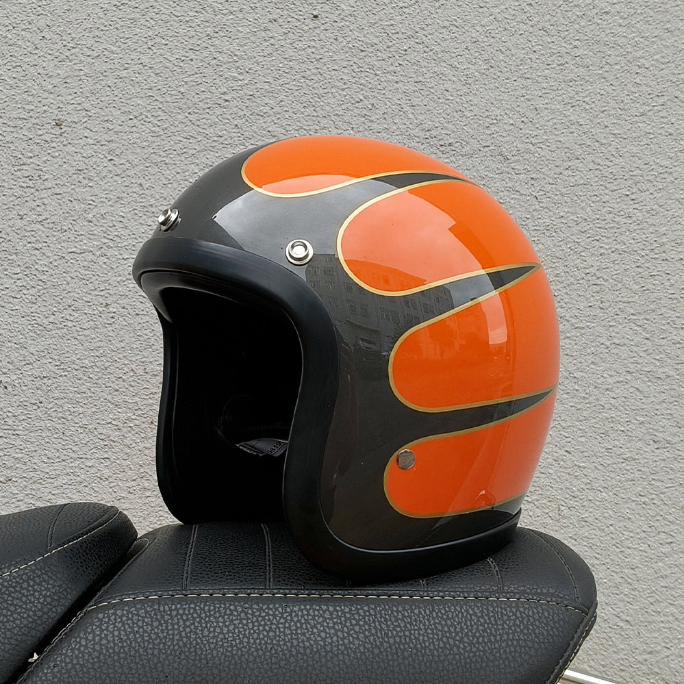 Helmet Half Helmet Retro Helmet FRP Motorcycle Helmet - Image 17